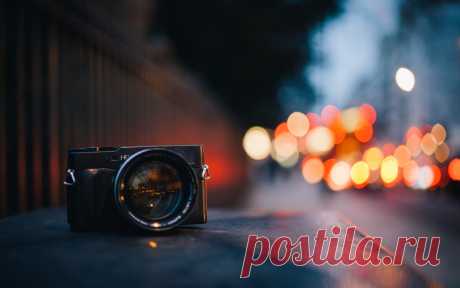 город, макро, вечер, фотоапарат, боке, размытость обои на рабочий стол и картинки 66541
