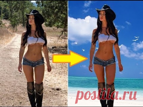 Замена фона (с титрами, простое и сложное выделение)(with titles)