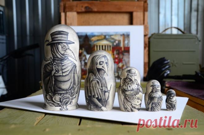 Русская Матрешка Бабушка Деревянные вложенные куклы Чума | Etsy