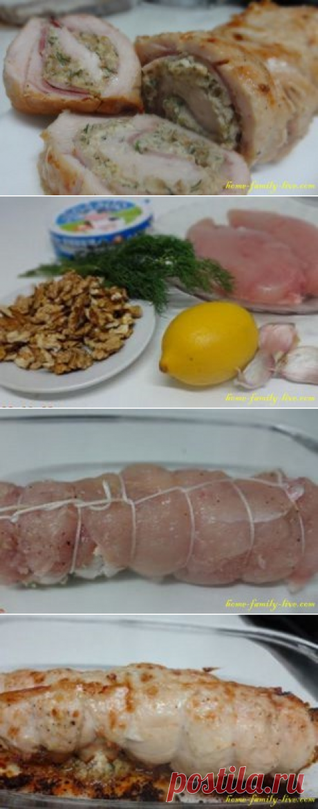 Рулет из куриного филе - пошаговый рецепт с фотоКулинарные рецепты