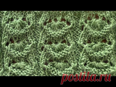 Свяжем вместе интересный рельефно-ажурный узор