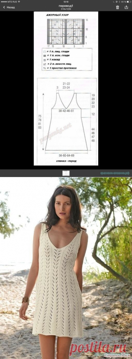 Красивое платье спицами — Красивое вязание