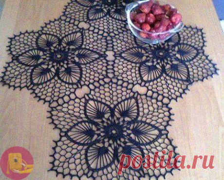 Изумительно красивая салфетка крючком — Сделай сам, идеи для творчества - DIY Ideas