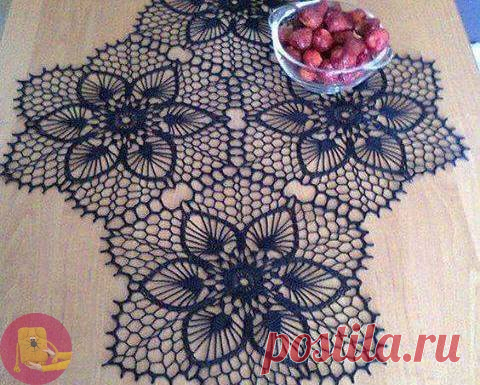 Изумительно красивая салфетка крючком — Сделай сам, идеи для творчества - DIY Ideas