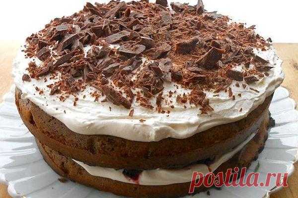 Простой домашний торт со сливочным кремом / Вкусные обнимашки