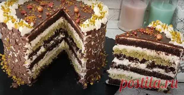Торт «Дубайский шоколад». Шикарный праздничный десерт с вкусным хрустящим слоем - В кастрюльке - Медиаплатформа МирТесен