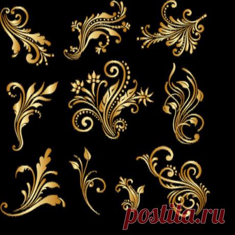Золотые элементы для дизайна..
