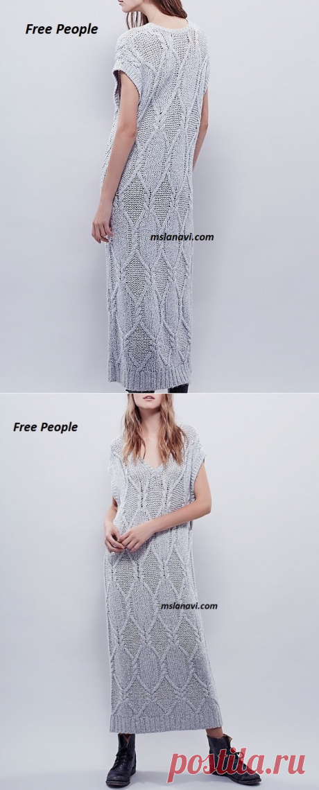 Летнее вязаное платье от Free People.