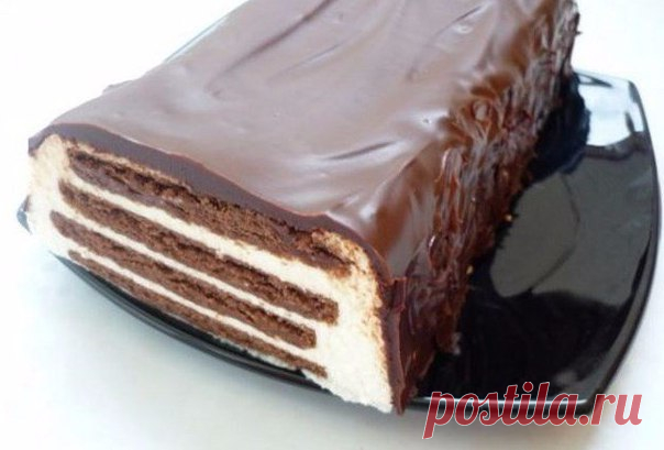 Тортик без выпечки Полосатый 🎂 / Свежие рецепты