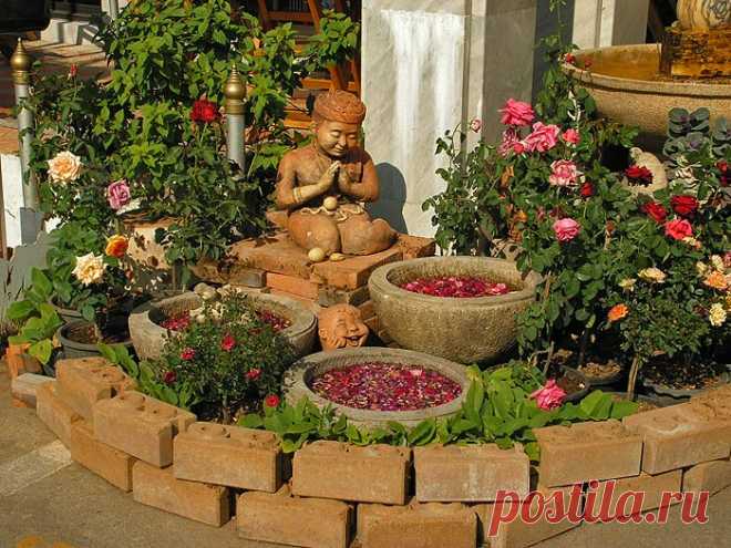 Клумбы из кирпича, практичные и аккуратные — 6 соток