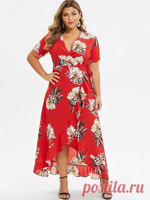 Длинные платья и сарафаны для полных девушек и женщин английского бренда DressLily лето 2019 (60 фото)