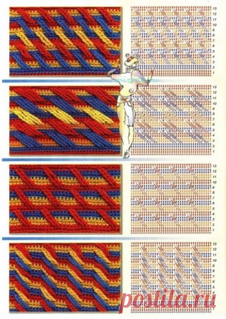 Узоры для вязания крючком - запись пользователя Марина в сообществе Вязание крючком в категории Вязание крючком для начинающих