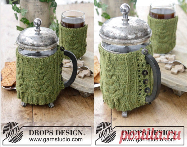 Рождественский вязаный чехол на банку или стакан — HandMade