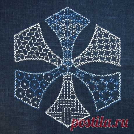 Оригинальная вышивка сашико