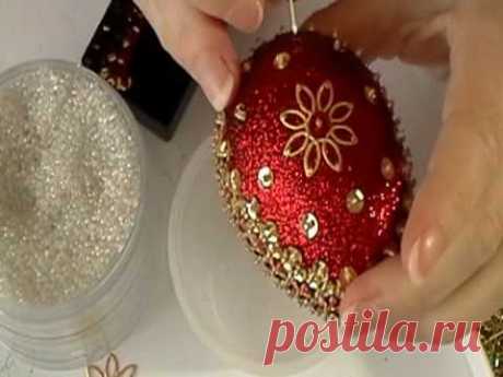 Classic Red and Gold Easter Egg