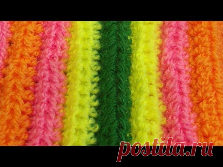 Полосатый коврик. Прямоугольный коврик крючком. Как связать коврик. Коврик крючком. (rug crochet)