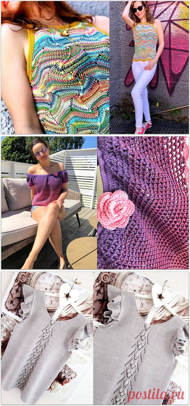 Инстаграмное вдохновение: красивые летние топы крючком и спицами от разных мастериц | Paradosik_Handmade | Яндекс Дзен