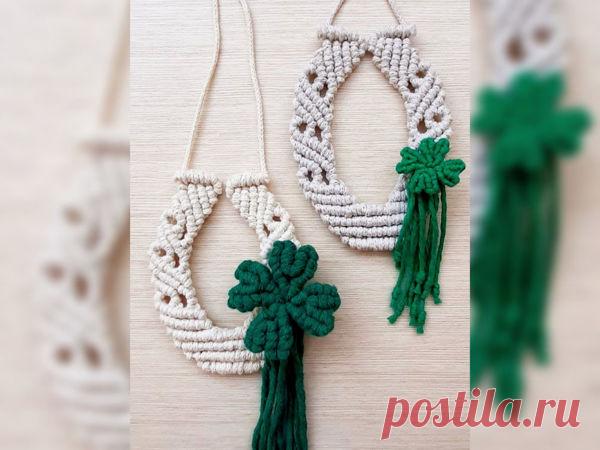 Макраме панно «Подкова на счастье» | Журнал Ярмарки Мастеров