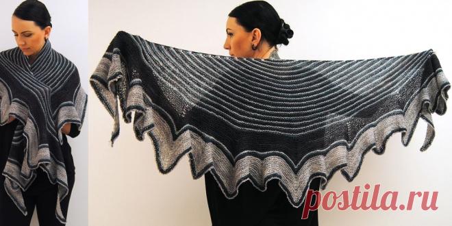 Шарфы и шали, вязаные спицами и крючком, схемы и описания - Вяжи.ру - модели 9