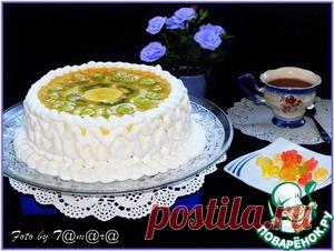 Торт творожный с фруктами - кулинарный рецепт