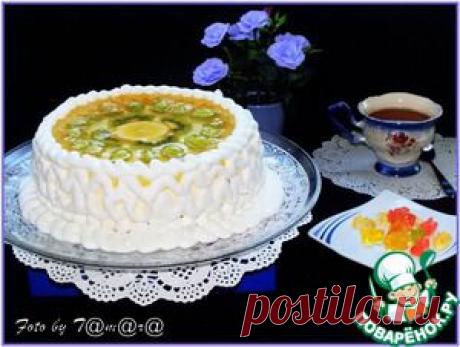 Торт творожный с фруктами - кулинарный рецепт