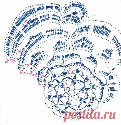 Gallery.ru / Дамасская роза - РОЗЫ крючком и на линейке. 190 фото - Jasnaja