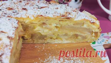 Пирог из лаваша с яблоками (быстро, просто и тесто делать не надо) | Розовый баклажан | Яндекс Дзен