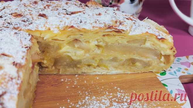 Пирог из лаваша с яблоками (быстро, просто и тесто делать не надо) | Розовый баклажан | Яндекс Дзен