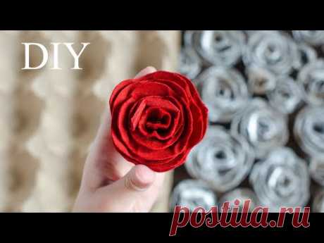 🌹 Как сделать РОЗЫ 🔥 из ЯИЧНЫХ ЛОТКОВ своими руками - YouTube