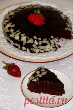 Шоколадно-миндальный торт от Джулии Чайлд - кулинарный рецепт.