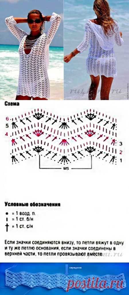 Туника крючком «Королева пляжа» » Сайт "Ручками" - делаем вещи своими руками