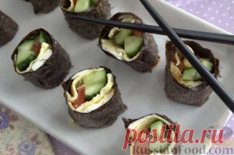 Рецепт: Роллы с горбушей и омлетом на RussianFood.com