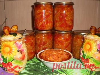 Салат из овощей с рисом на зиму.