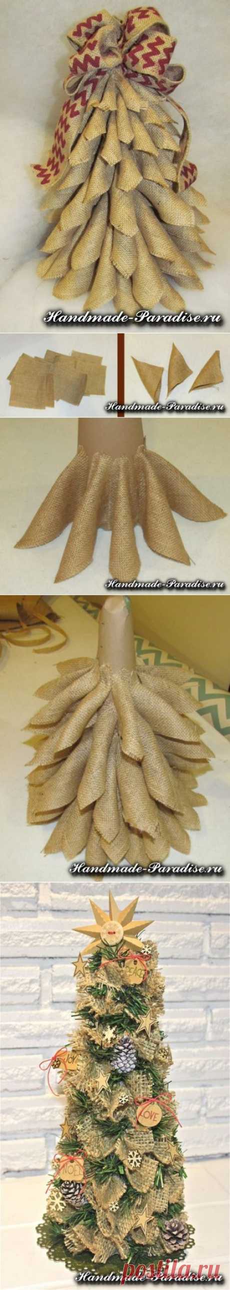 Новогодняя елка из мешковины | Handmade-Paradise