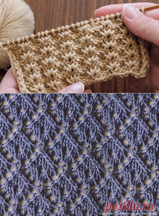Два симпатичных узора спицами