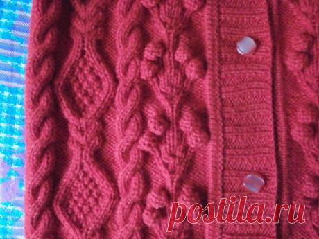 Азы вязания ❤ планки - основные виды и пуловер с косами и ромбами