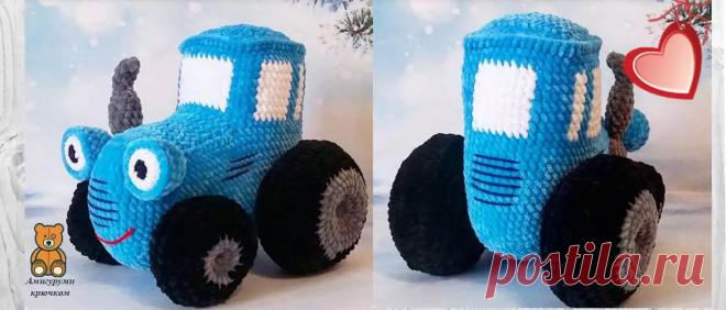Синий трактор крючком: вяжем игрушку | Амигуруми крючком - Блог