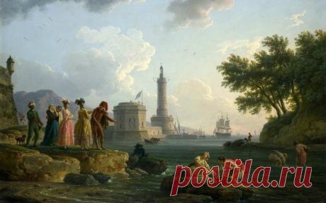 Морские виды и пейзажи французского живописца Claude Joseph Vernet (Клод-Жозеф Верне, 1714–1789).