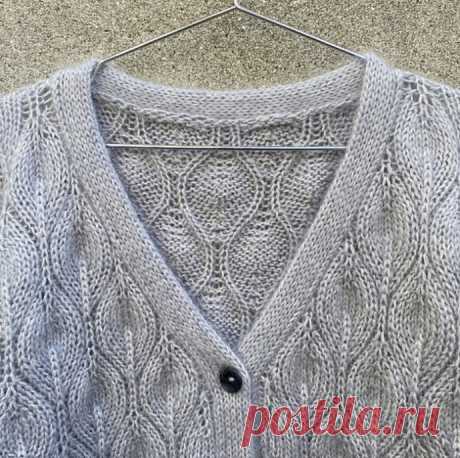 Оливковый кардиган с V-образным вырезом (Olive V-neck) от Pernille Larsen