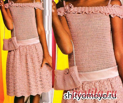 Нарядное платье для девочки, связанное крючком. Описание и схемы вязания бесплатно/Для детей/Вязание/Статьи / Шитье, вязание, рукоделие, бисероплетение