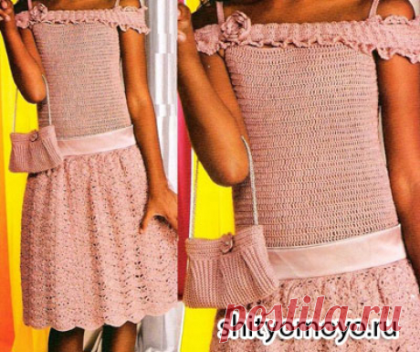 Нарядное платье для девочки, связанное крючком. Описание и схемы вязания бесплатно/Для детей/Вязание/Статьи / Шитье, вязание, рукоделие, бисероплетение