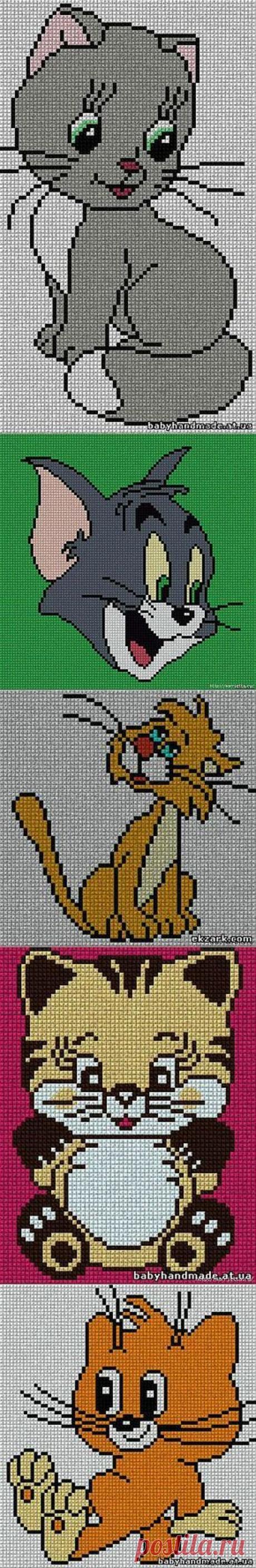 Схемы вышивки для детских вязаных вещей.