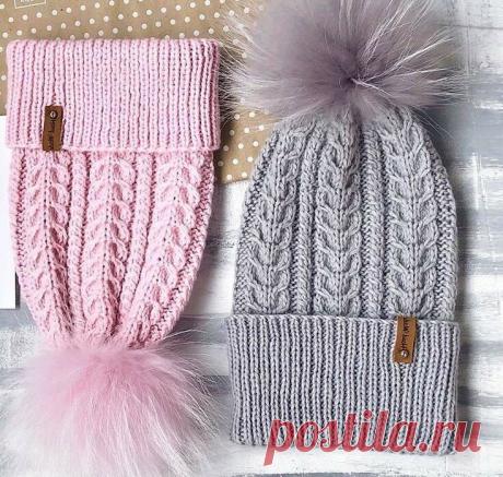 3 красивые шапки с узорами «косы» и «жгуты» (с описанием) | Идеи рукоделия | Яндекс Дзен