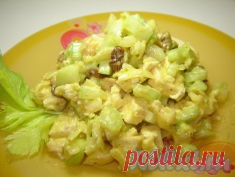 Салат с сельдереем и курицей карри - рецепт с фото