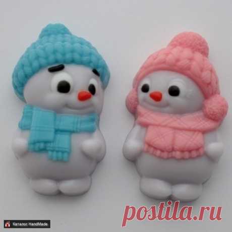 Мыло ручной работы Пара снеговичков купить в Беларуси HandMade