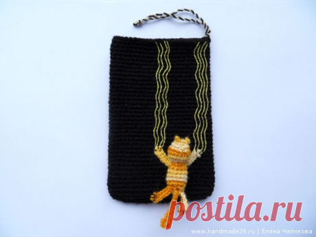 Чехол для мобильного телефона "Кошачья истерика". Крючком. МК. / Обсуждение на LiveInternet - Российский Сервис Онлайн-Дневников