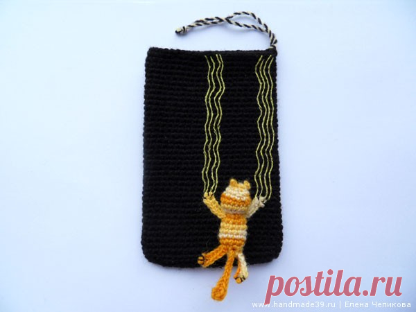 Чехол для мобильного телефона "Кошачья истерика". Крючком. МК. / Обсуждение на LiveInternet - Российский Сервис Онлайн-Дневников