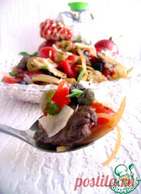 Салат «Киккомарин» с маринованным луком - кулинарный рецепт