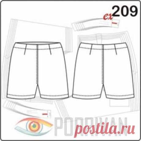 Выкройка женских шорт на резинке - Porrivan Эта выкройка женских шорт на резинке максимально простая. Шитья практически нет, но есть интересный момент — резинка. При кажущейся простоте, она способна