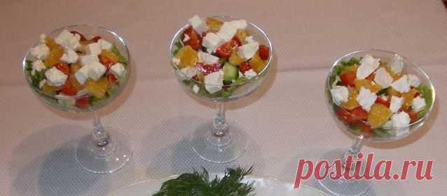 (+1) тема - Салат с курицей, апельсином и сыром Фета | Любимые рецепты